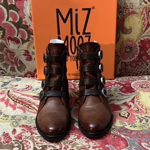 Miz Mooz booties in Brandy